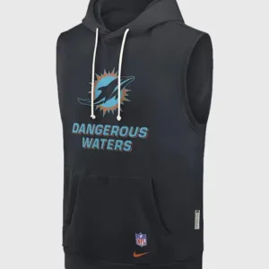 Miami Dolphins Rivalries Sideline Nike Sleeveless Hoodie Front look