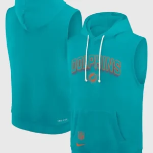 Miami Dolphins Sideline Sleeveless Hoodie
