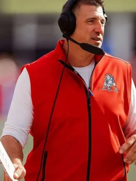Mike Vrabel New England Patriots 2025 Red Vest