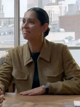 Miranda Rae Mayo Chicago Fire 2025 Suede Bomber Jacket