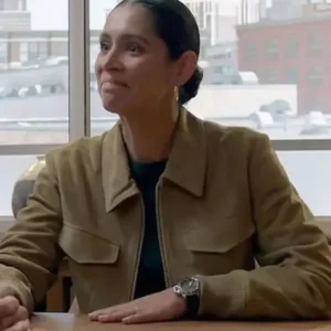 Miranda Rae Mayo Chicago Fire 2025 Suede Bomber Jacket