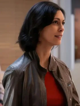 Morena Baccarin Sheriff Country Brown Leather Jacket