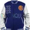NY Islanders 50th Anniversary Blue Varsity Jacket front