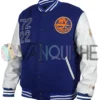 NY Islanders 50th Anniversary Blue Varsity Jacket left