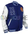 NY Islanders 50th Anniversary Blue Varsity Jacket right
