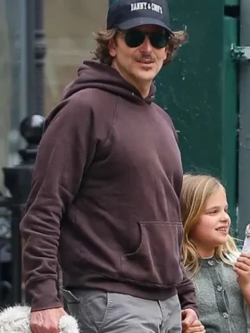 NYC 2025 Bradley Cooper Brown Hoodie