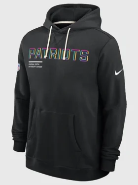 New England Patriots Black Hoodie Front