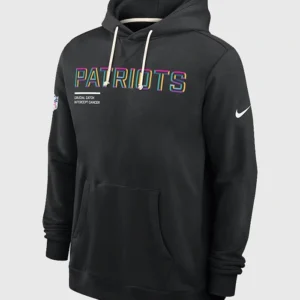 New England Patriots Black Hoodie Front