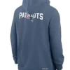 New England Patriots Nike Blue Hoodie Back