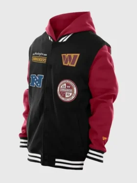 New Era Commanders Hoodie Jacket Front Look