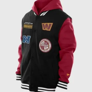 New Era Commanders Hoodie Jacket Front Look