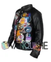 Basketball Megapatch Wool Leather Black Jacket