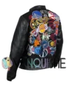 Basketball Megapatch Wool Leather Black Jacket Back Look