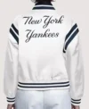 New York Yankees White Starter Varsity Jacket Back Look