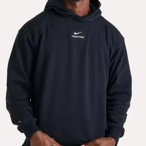 Nike Pro Dri-FIT Training Black Hoodie Back