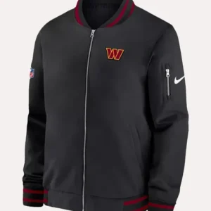 Nike Washington Commanders Bomber Jacket Black Front Look
