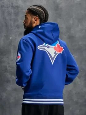 OVO x New Era x MLB Toronto Blue Jays Hoodie Back Look