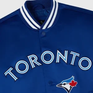 OVO × New Era × MLB Toronto Varsity Jacket logo