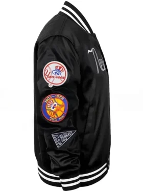OVO x New Era x MLB Yankees Black Varsity Jacket Back