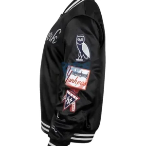OVO x New Era x MLB Yankees Black Varsity Jacket