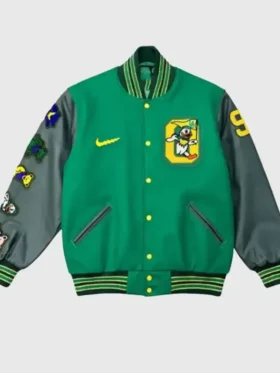 Oregon Grateful Ducks Letterman Jacket Front Look