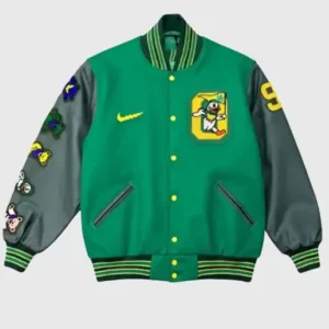 Oregon Grateful Ducks Letterman Jacket Front Look