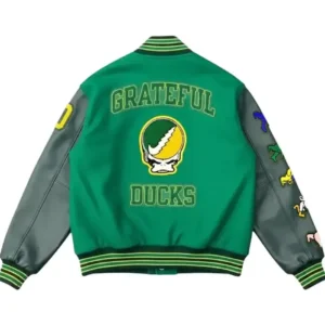 Oregon Grateful Ducks Letterman Jacket Back Look