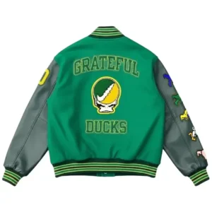 Oregon Nike Grateful Ducks Lettermen Jacket Back Look