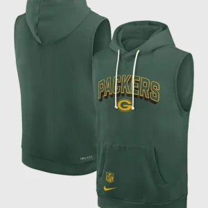 Packers Green Sleeveless Hoodie Back