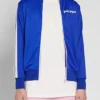 Palm Angels Track Taped Zip Up Blue Jacket