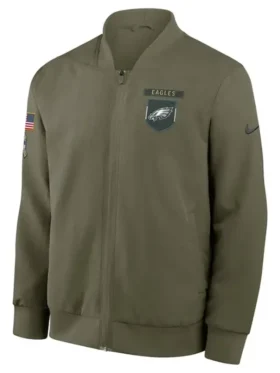 Philadelphia Eagles 2025 Salute to Service Bomber Jacket