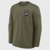Philadelphia Eagles 2025 Salute to Service Long Sleeve Shirt Front Look