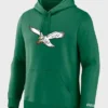 Philadelphia Eagles Kelly Green Legacy Fleece Hoodie Front Look
