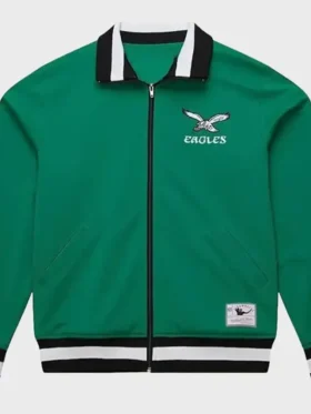 Philadelphia Eagles Retro Track Jacket Front Look
