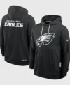 Philadelphia Eagles Sideline Black Hoodie Back