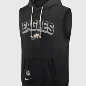 Philadelphia Eagles Sideline Sleeveless Hoodie Front Look