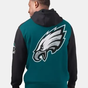Philadelphia Eagles Starter Green Extreme Hoodie Back Look