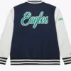 Philadelphia Eagles Washed Fleece Varsity Jacket BAck look