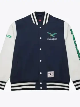 Philadelphia Eagles Washed Fleece Varsity Jacket