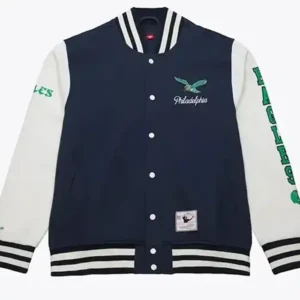 Philadelphia Eagles Washed Fleece Varsity Jacket