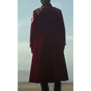 Pilou Asbæk Foundation S03 Maroon Coat Back Look