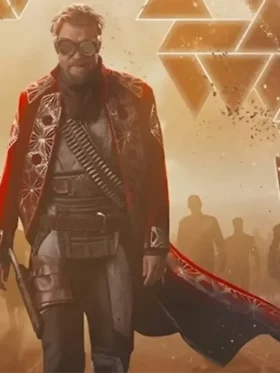 Pilou Asbæk Foundation S03 Maroon Coat Front Look