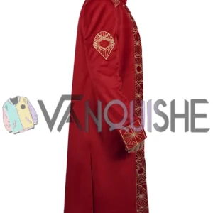 Pilou Asbaek Foundation S03 Maroon Coat right vann