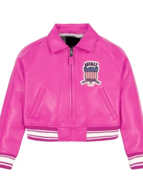 Pink Avirex Cropped Jacket Back