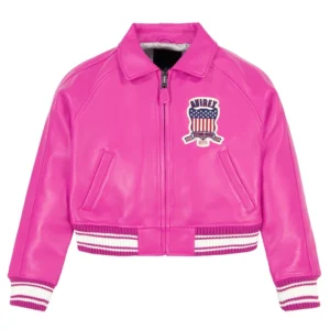 Pink Avirex Cropped Jacket Back
