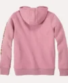 Pink Carhartt Sleeve Logo Hoodie Back Look