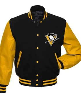 Pittsburgh Penguins NHL Varsity Jacket Front Look