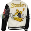 Pittsburgh Steelers Retro Classic Varsity Jacket left back