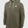 Pittsburgh Steelers Salute to Service Green Hoodie Front Look