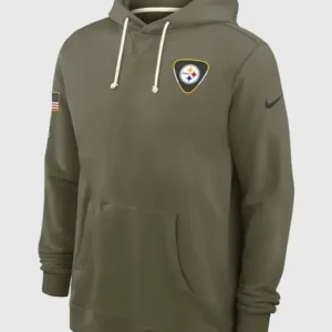 Pittsburgh Steelers Salute to Service Green Hoodie Front Look